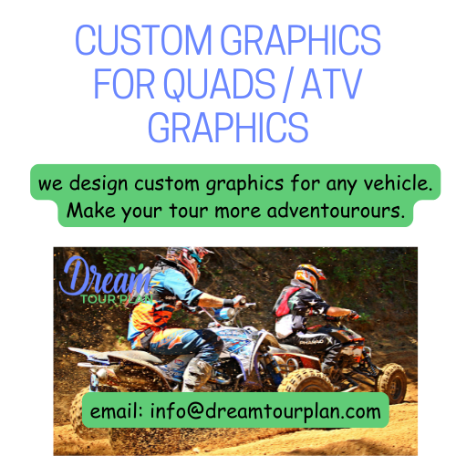 DreamTourPlan's tweet image. Email us your requirements, design ideas, and images you want to place as vinyl stickers. We are providing tour related graphic design.

Our email: info@dreamtourplan-com

#customgraphicsforquad #customgraphicsATV #ATVgraphics #vehiclesticker #customstickerdesign