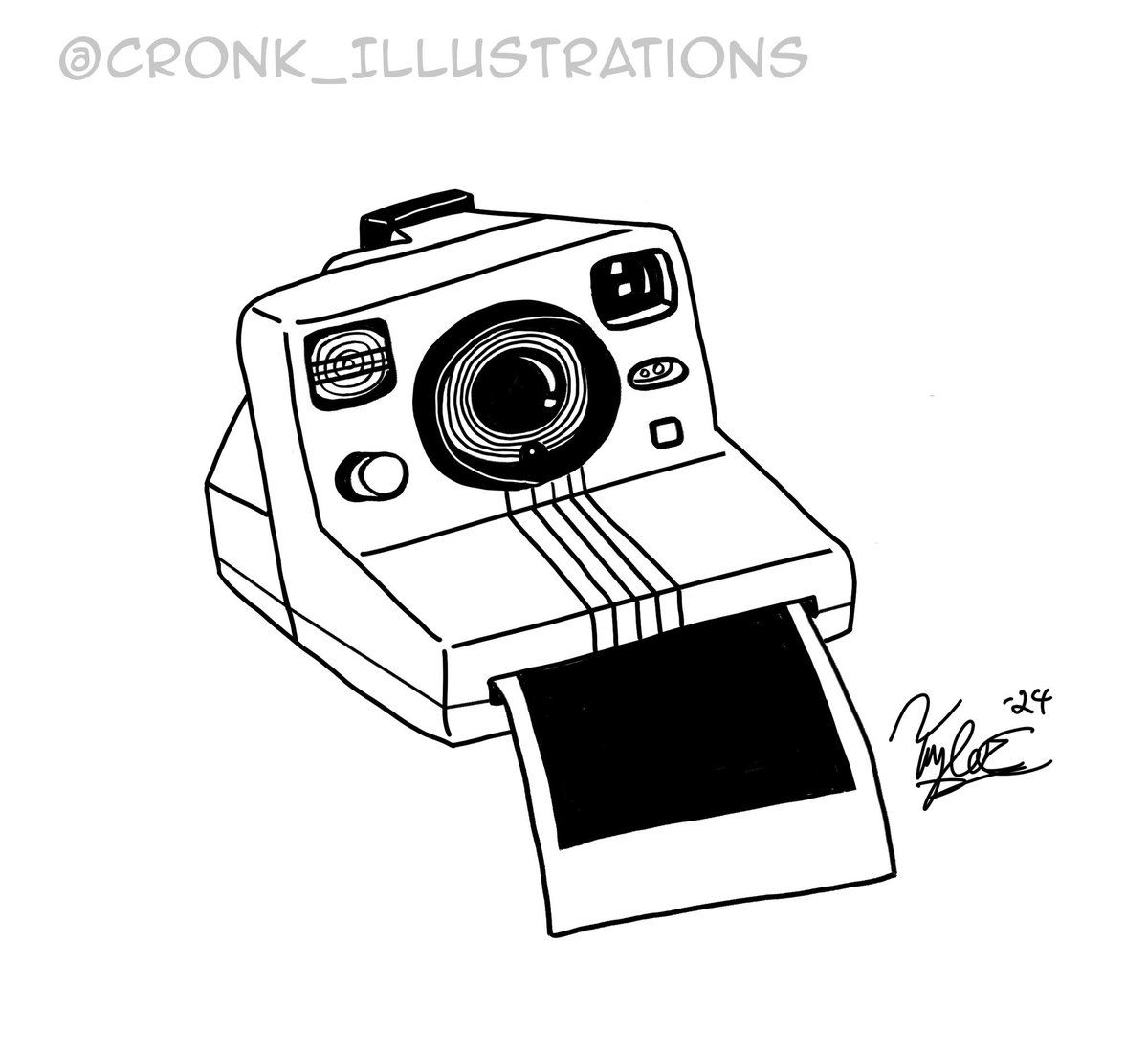 Cronkillustrat1's tweet photo. Inktober 2024 Day 26: Camera 📷✍🏻 
Say cheeeese! 
•
•
#inktober #inktobercamera #inktober #ink #art #illustration #cronkillustrations #camera #polaroid #photo #photography https://t.co/SbeFuu8WoN