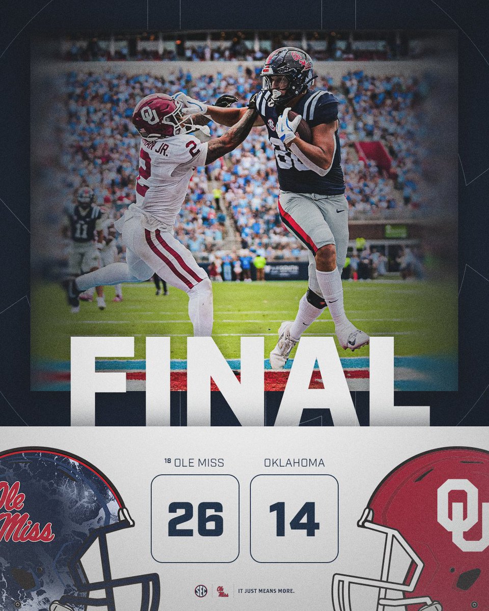 Got it done. 💪

<a href="/OleMissFB/">Ole Miss Football</a> x #SECFB