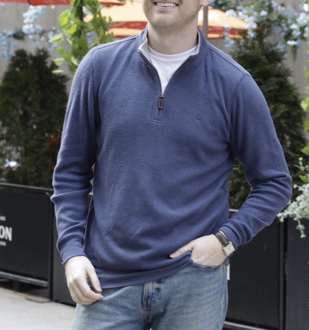 TailorByrd's tweet photo. The male equivalent of sundress summer is quarter-zip winter https://t.co/vyt8qUoH6W