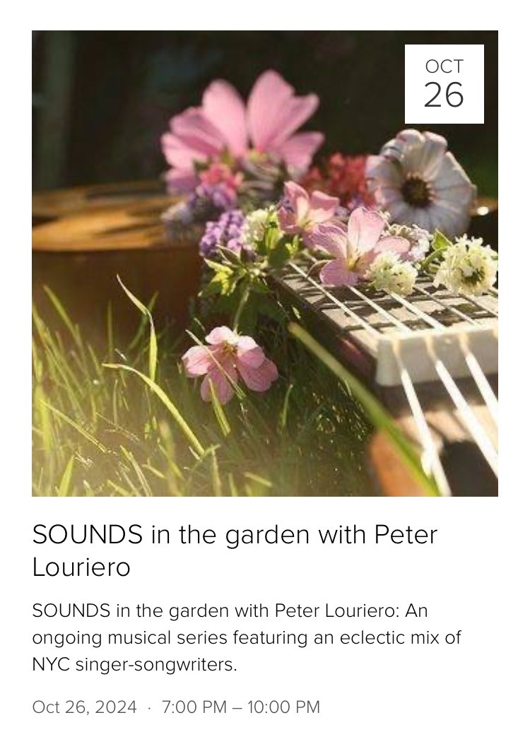 6BGarden's tweet photo. music in the garden tonight 10/26 at 7pm! 🎶 https://t.co/LGqdteWb0C