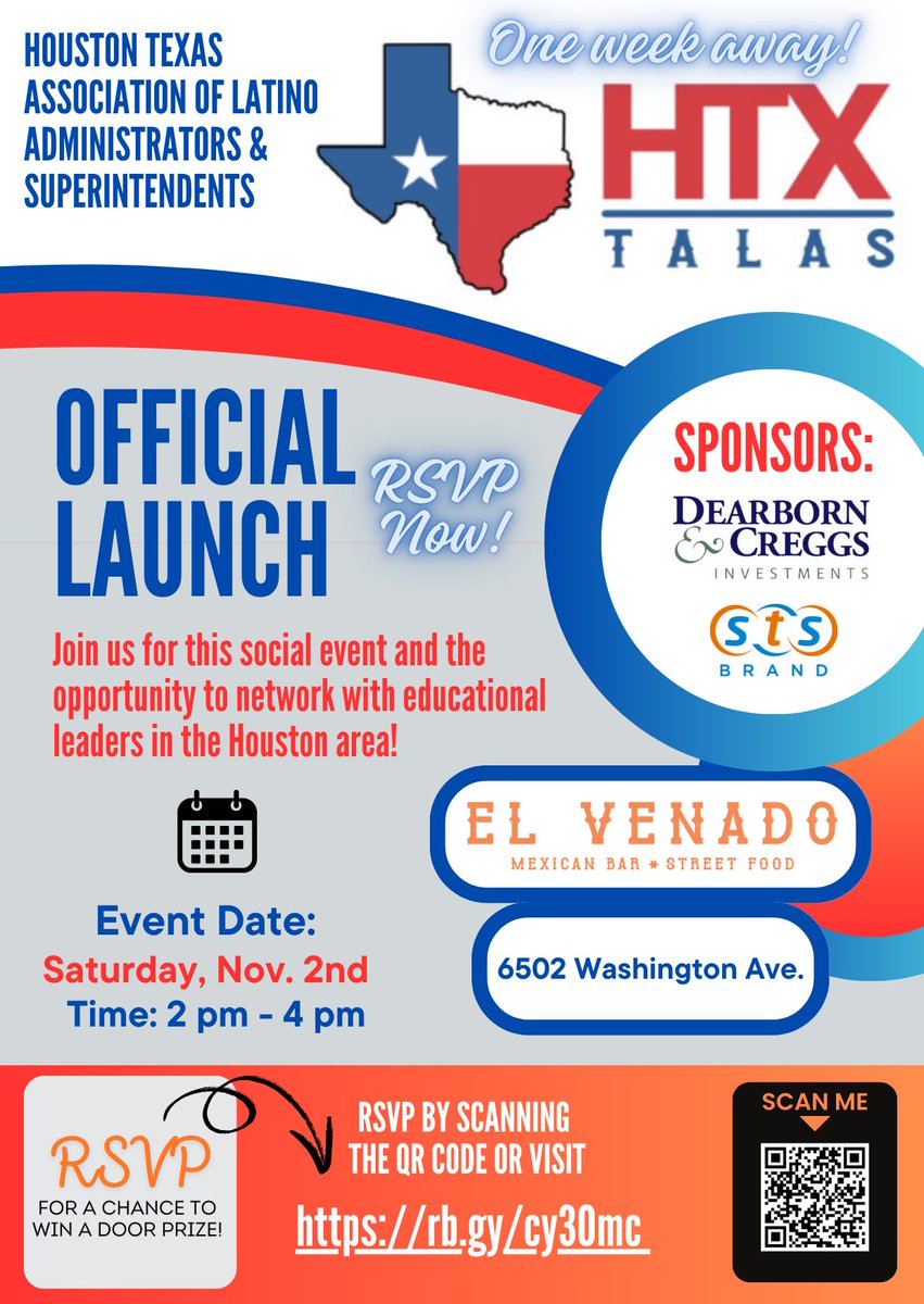 One week until the official launch of <a href="/HtxTalas/">HTX TALAS</a> - make sure you RSVP soon! We are stronger together! #leadership #influence #GrowthMindset