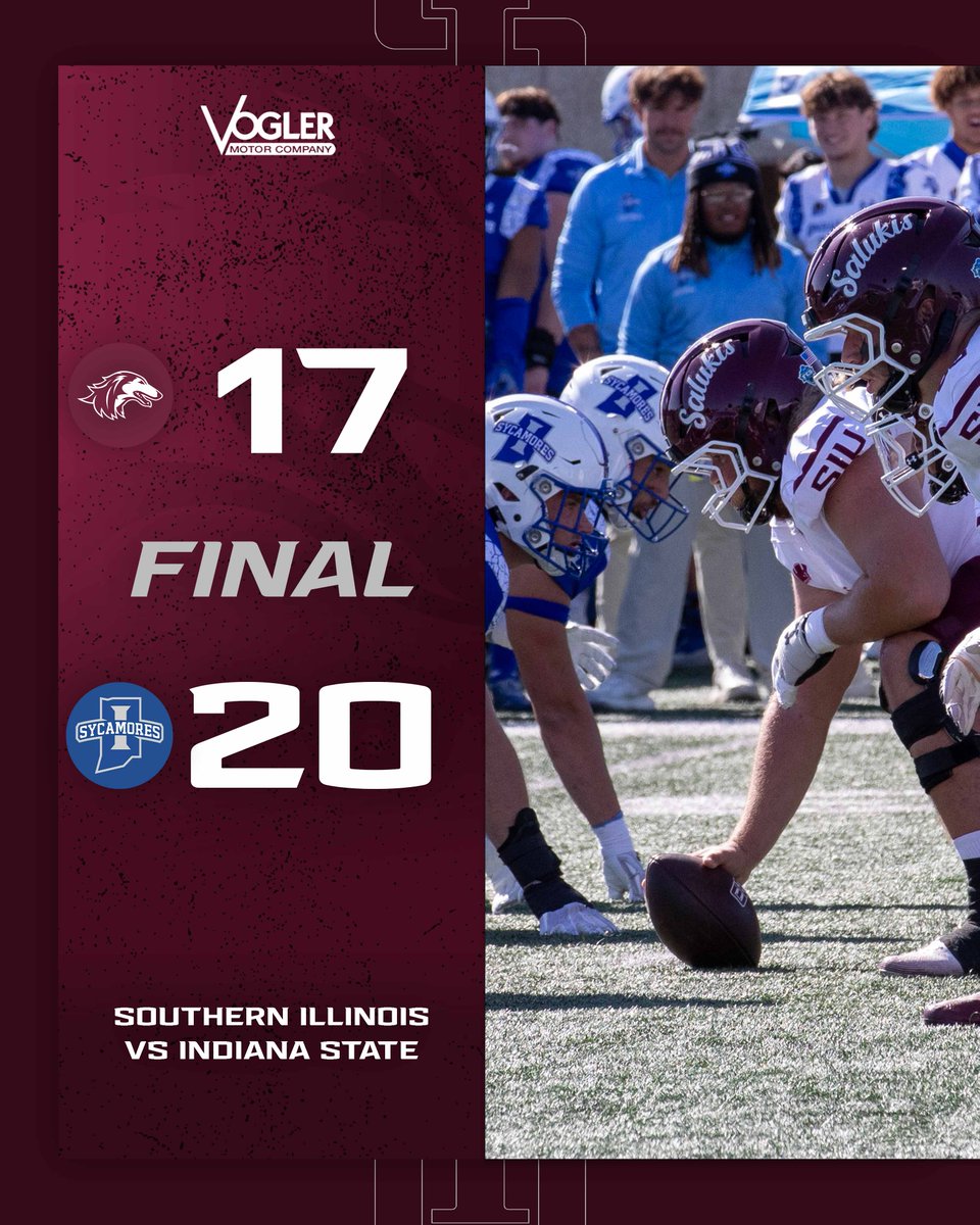 SIU_Football's tweet photo. Final.

#Salukis | #RunWithUs https://t.co/N1jWWR4MzG