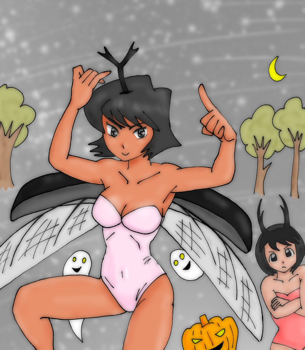 今年はハロウィンイラスト描けたので良かったですが、4枚めは清書するか来年までとっておくか…どっちがいいでしょう😆 #ハロウィンイラスト #ハロウィン 