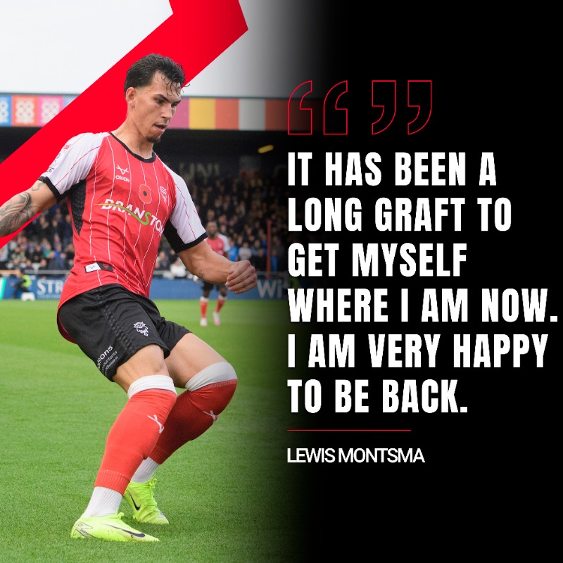 LincolnCity_FC's tweet photo. 💬 After 581 days, Lewis Montsma made his first league start since March 2023, helping City secure a comeback win over Stockport. 

#WeAreImps | #LINSTO