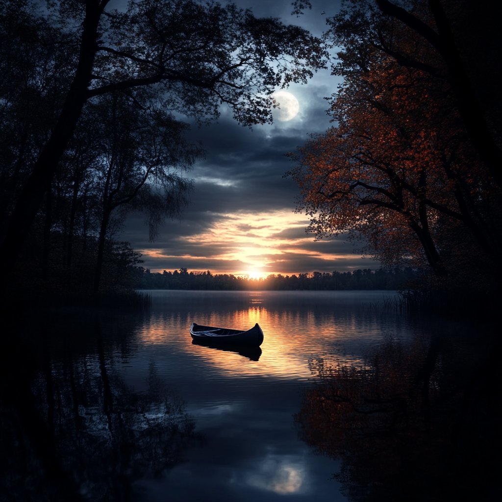 Stephenwycoff's tweet image. 🌅✨ A tranquil evening on the lake. If you were in that boat, what would you be thinking about? 🌙 #EveningReflections #NatureEscape
