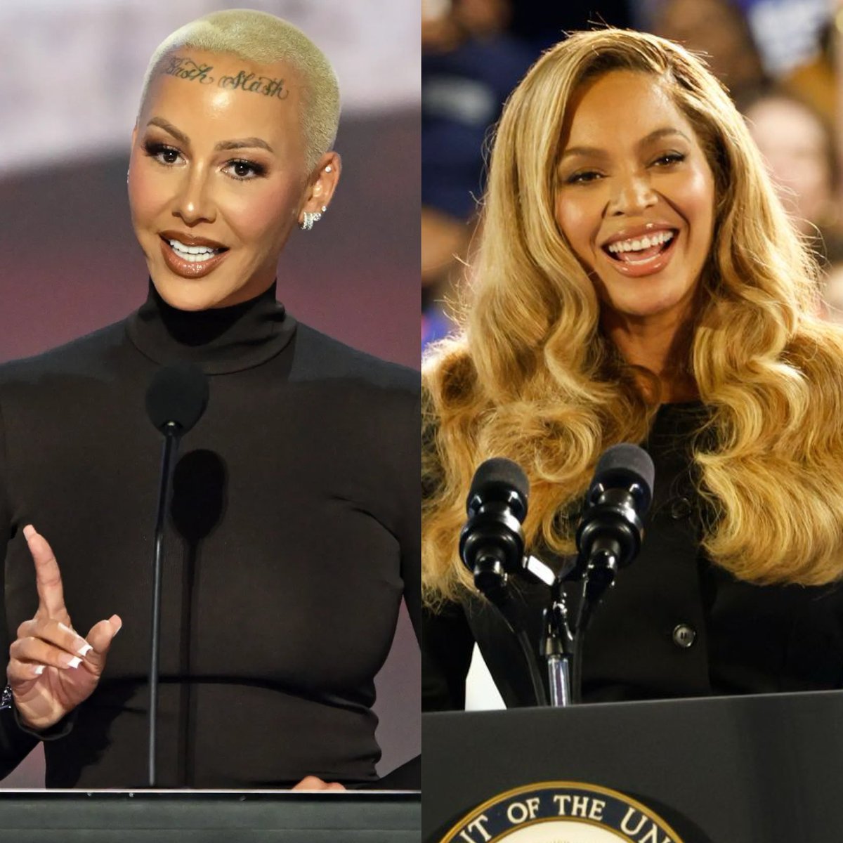 PopCrave's tweet photo. Amber Rose comments on Beyoncé’s speech at Kamala Harris’ rally in Houston:

“She wanna be me so bad. Literally took my whole speech 🙄” https://t.co/Rz4PlQTJtB