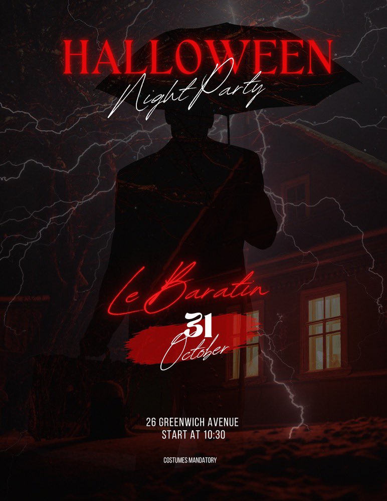 Halloween Party  1030 bar only.