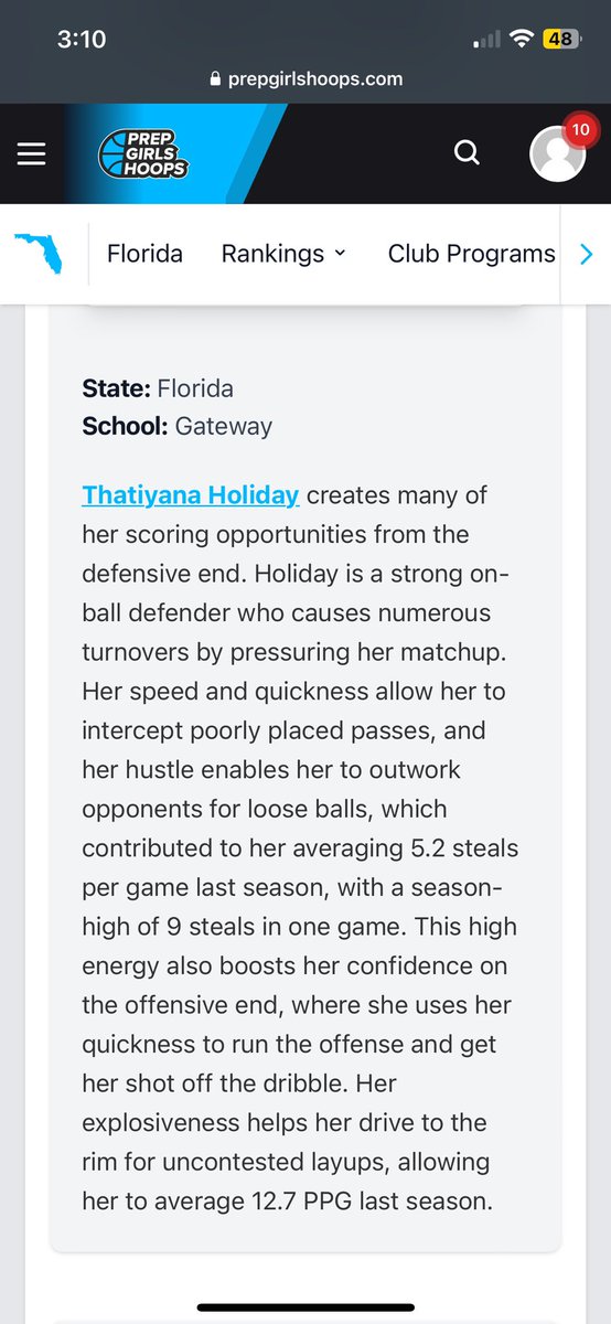 Thatiyana Holiday (@thatiyanaholid2) on Twitter photo Thank you <a href="/PGHFlorida/">Prep Girls Hoops Florida</a> and <a href="/CoachQswader/">Quinton Swader</a> for the write up!
<a href="/PGHFlorida/">Prep Girls Hoops Florida</a> <a href="/GhsEaglesSports/">Gateway Eagles Athletics</a> <a href="/Coach_BarrettM/">Megan Barrett</a> Thank you <a href="/PGHFlorida/">Prep Girls Hoops Florida</a> and <a href="/CoachQswader/">Quinton Swader</a> for the write up!
<a href="/PGHFlorida/">Prep Girls Hoops Florida</a> <a href="/GhsEaglesSports/">Gateway Eagles Athletics</a> <a href="/Coach_BarrettM/">Megan Barrett</a>