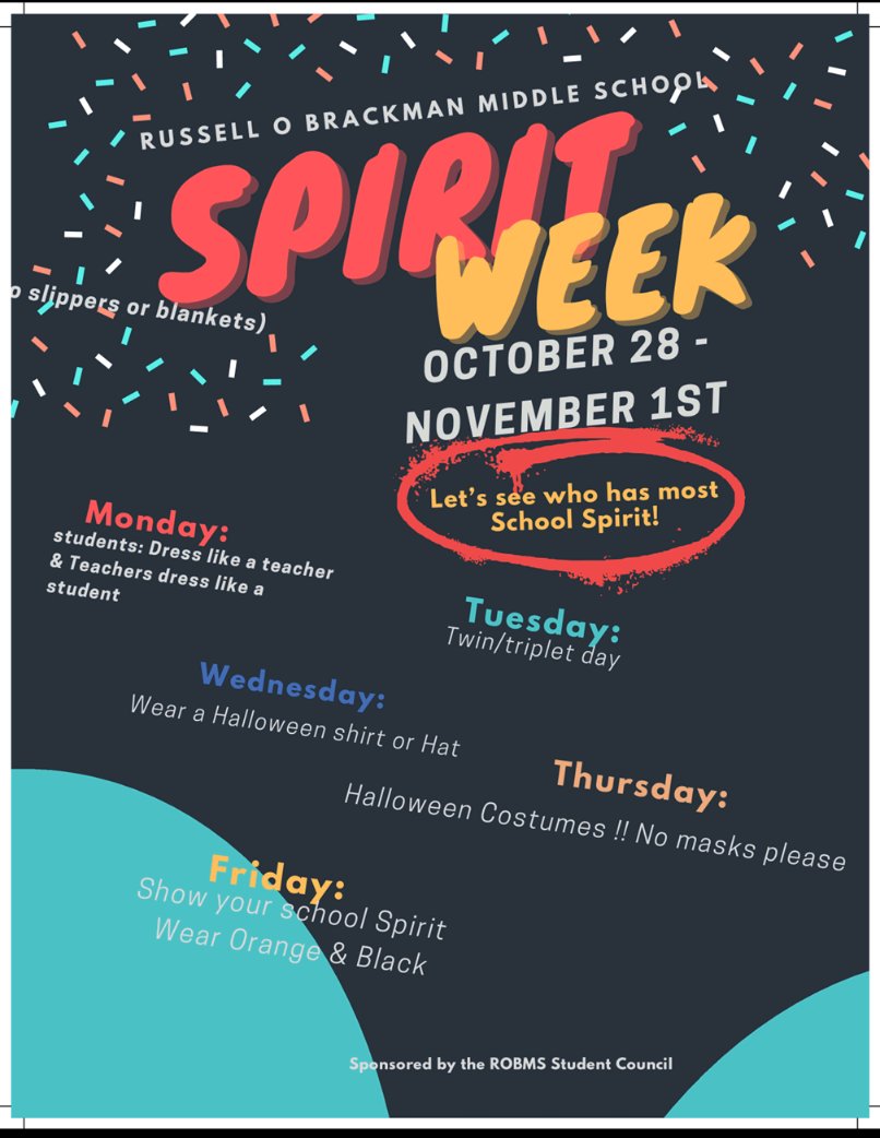 Spirit week to lead up to fall break and to end MP1! #spiritweek