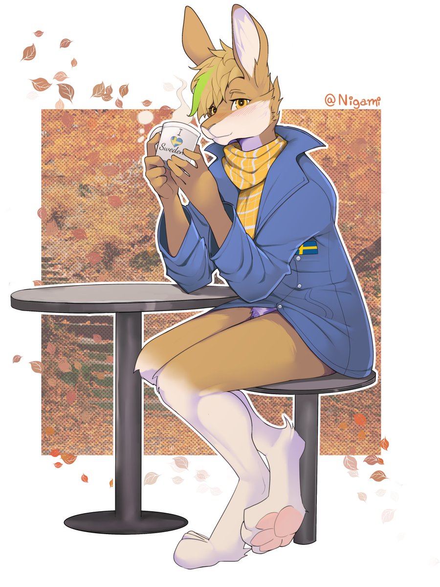 A winter-themed commission to also celebrate my move to Sweden. It's starting to get cold up here!
<a href="/nigamiart/">Nigami🌸</a> did this wonderful work, and even after all these years they never EVER disappoint, one of the loveliest people to ever commission art from, and just a joyful person <3