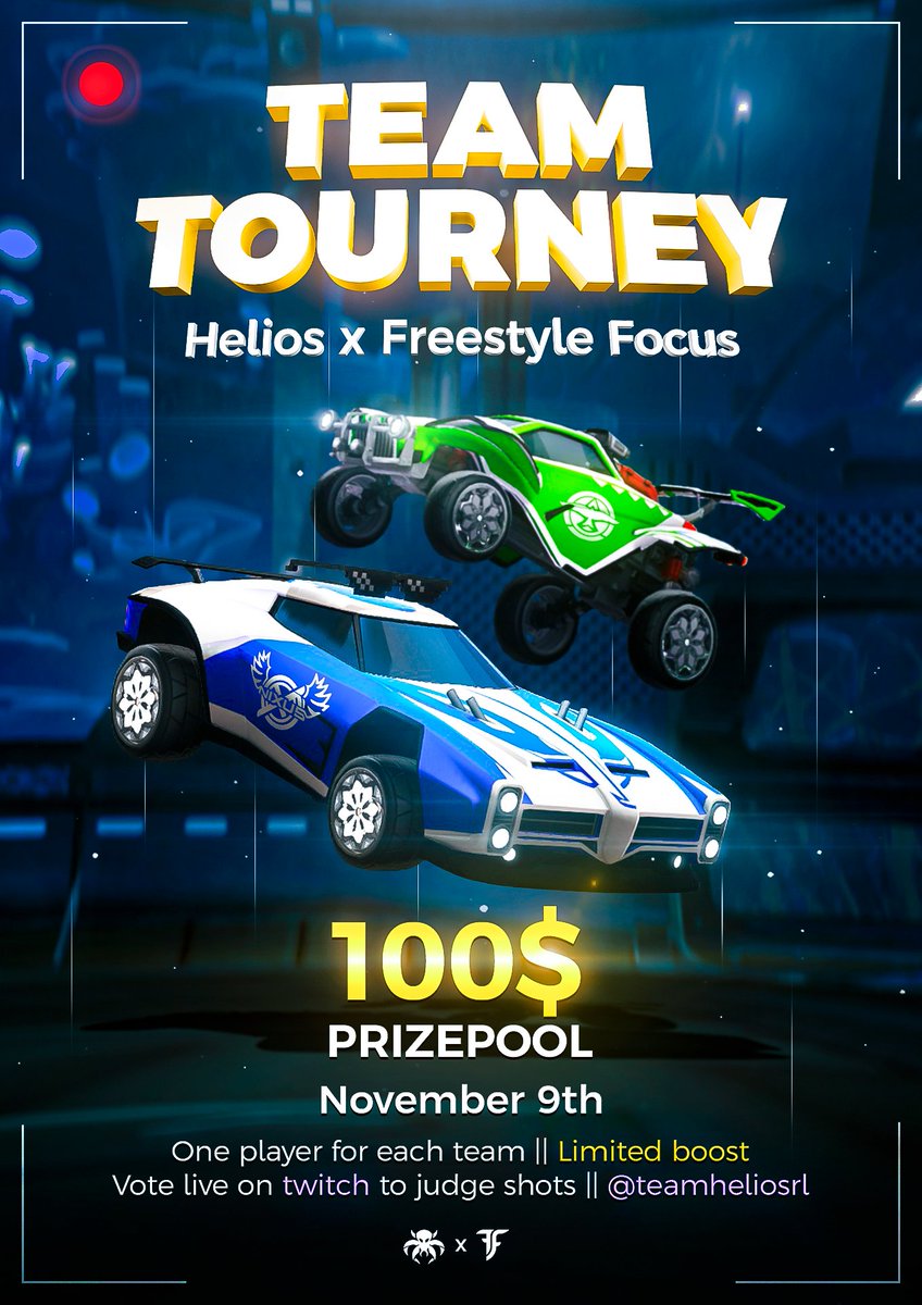 FreestyleFocus's tweet photo. 🚨@teamheliosrl x Freestyle Focus $100 1v1 Freestyle Team Tourney🚨

We have ONE open spot left! If your team would like to apply, fill out the following form!

Form: https://t.co/pm080pdWHp https://t.co/IhAeuq6RqG