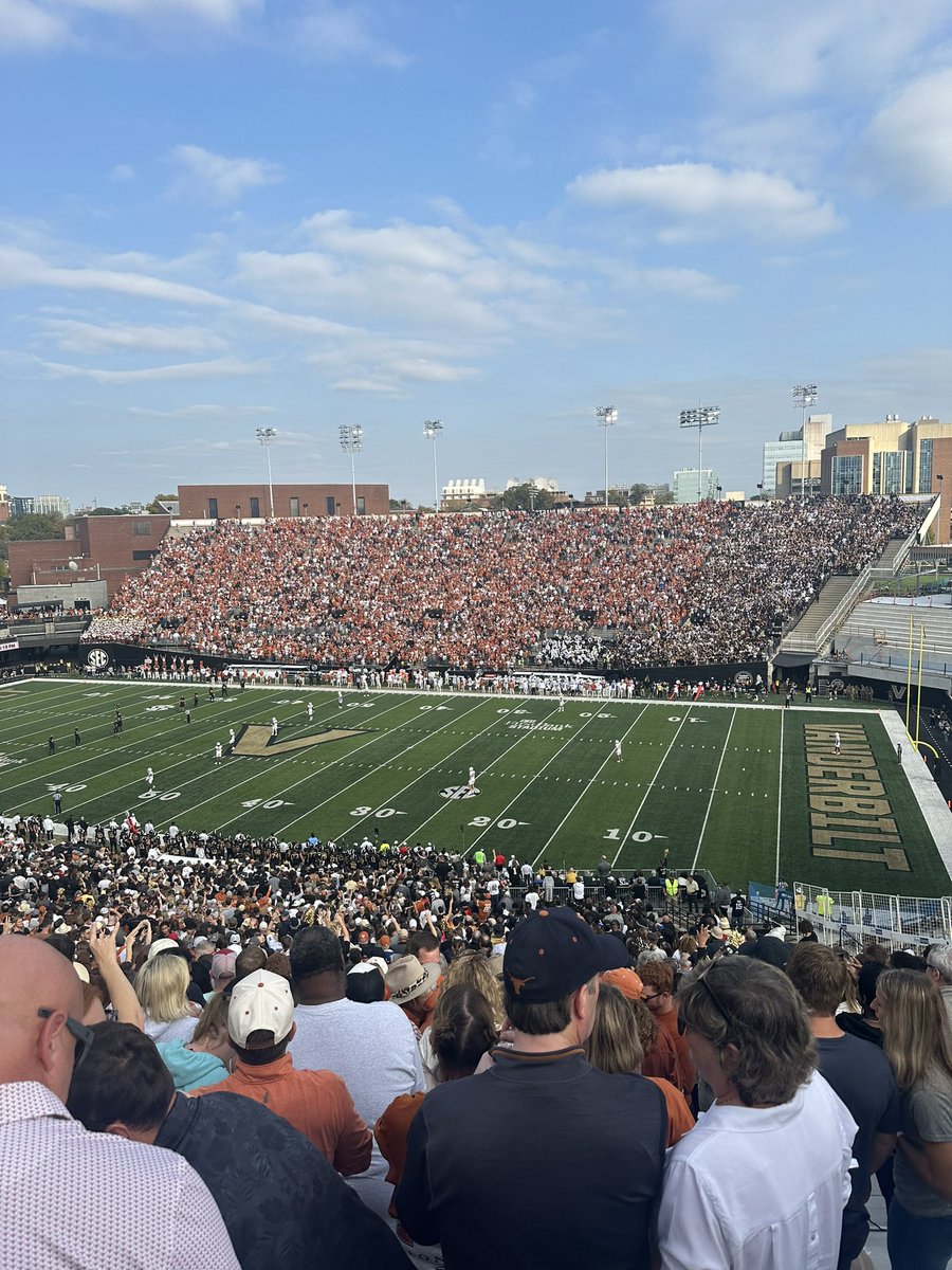 Serious question- Did  Vandy actually give Texas half the stadium?? 
I have no dog in the hunt but here cuz I love college football! 🏈