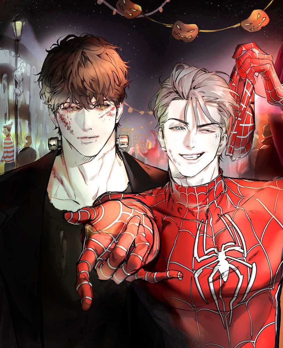 ji9cey's tweet photo. we won't have hallowen art this year but we already have one of the best! i'm here to remind yall of this gorgeous art again 🎃 https://t.co/sIXlDDjIxJ