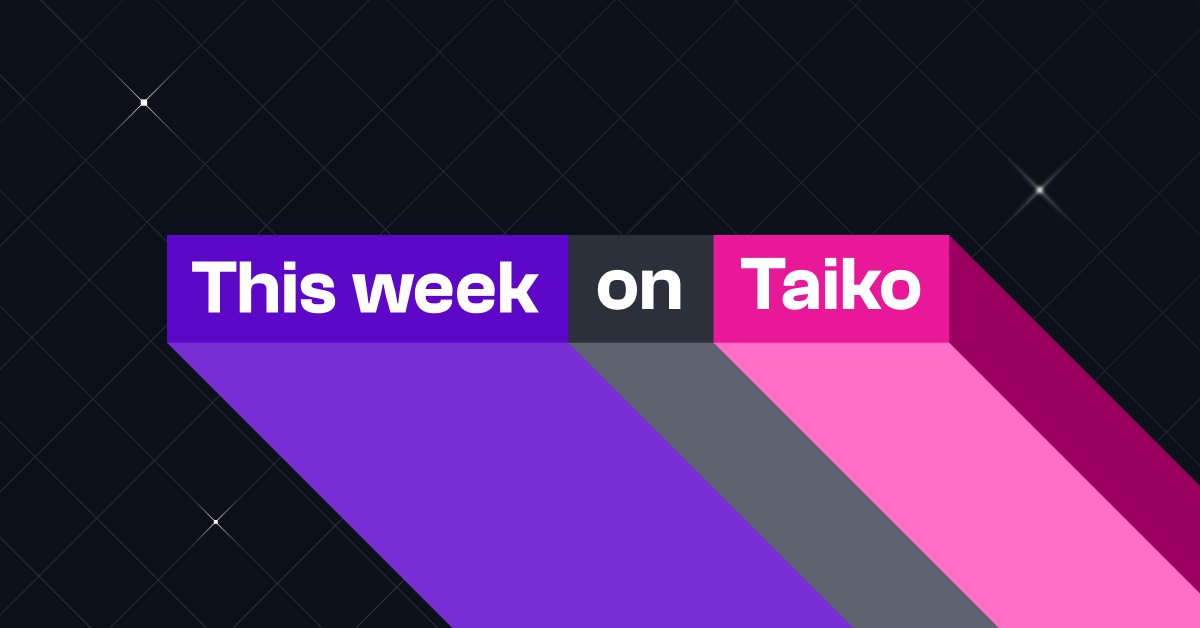 🌟 This week on Taiko! 🌟

What an incredible week it was for the Taiko ecosystem! From token listings to workshops and exciting community events, there was no shortage of action. Let’s take a look back at the highlights:

1/