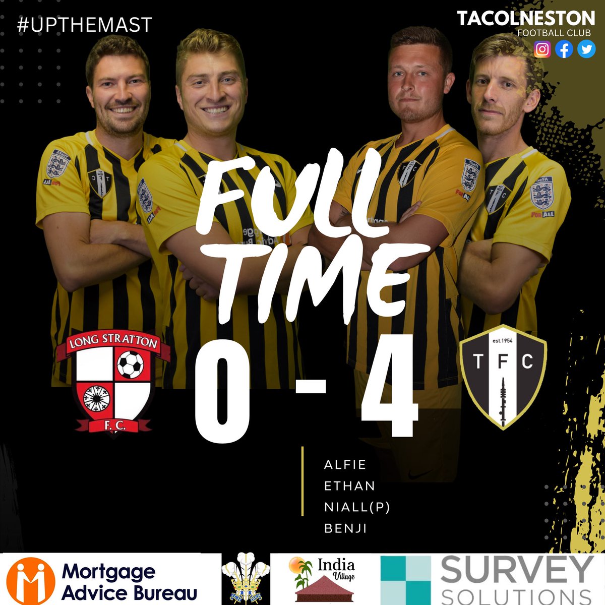 TacolnestonFC's tweet image. 6 point weekend for the Mast!! 🤍🖤

@MABNorfolk @Indiavillage2 @SurvSol_East 

#UTM ⚪️⚫️ #1Club ⚪️⚫️