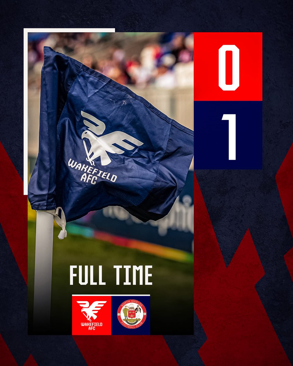 Wakefield_AFC's tweet photo. FT | And our FA Vase run comes to an end with a 1-0 defeat to North Shields.

All the best to @NorthShieldsFC for the remainder of the competition 🤝

#Falcons https://t.co/9PY67FtcHJ