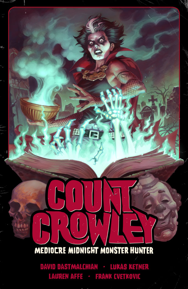 DarkHorseComics's tweet photo. Count Crowley: Mediocre Midnight Monster Hunter is the third chapter in this fiendishly fun series, and is now collected in a Volume 3 paperback: https://t.co/bodVRUeYjC

Reluctant late-night creature-feature host, Jerri Bartman aka Count Crowley, delves deeper into the world of actual monster hunting. By David Dastmalchian, @LukasKetner, @laurenaffe, and @GoFrankGo. Foreword by @flanaganfilm and afterword by @bouletbrothers!