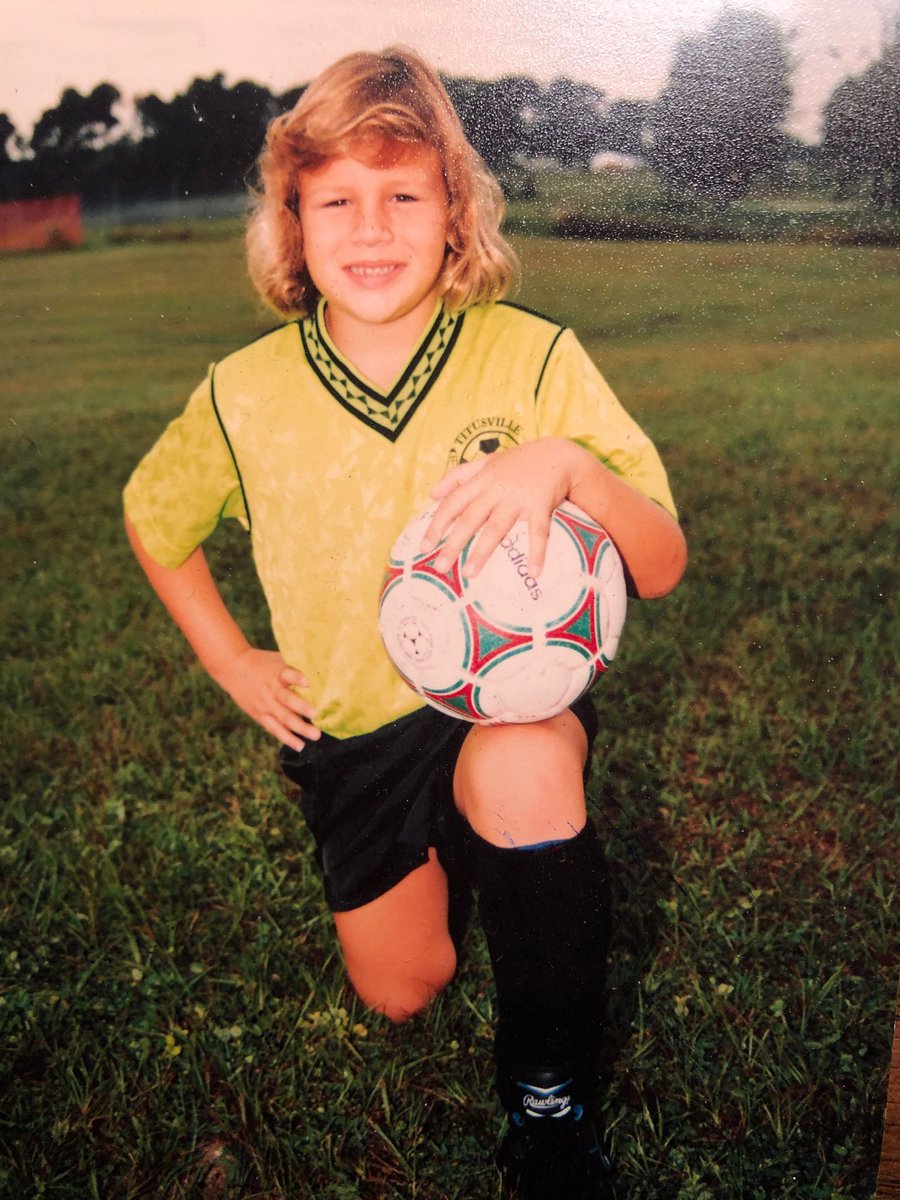 SavingOurGame's tweet photo. ⚽ Where it all began! ⚽ 
Classic Adidas 'Soccerball' too!
Love it!!! 😆 
@Katie_Fraine episode drops next week!
#goalkeeping #womensfootball #SWPL #Kccurrent https://t.co/nbqtHA4X9Q