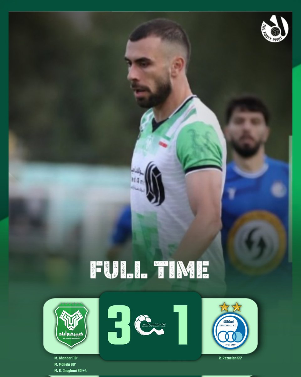 TheFootyPivot's tweet photo. 🚨🇮🇷 𝗣𝗲𝗿𝘀𝗶𝗮𝗻 𝗚𝘂𝗹𝗳 𝗣𝗿𝗼 𝗟𝗲𝗮𝗴𝘂𝗲:
Kheybar emarged victorious against Esteghlal at home! 👏🏻
🚨🇮🇷 لیگ برتر خلیج فارس: شب ناامید کننده برای استقلال!
📲 Follow us for more Asian and World football updates!
#TeamMelli #PGPL #TheFootyPivot https://t.co/INOm4AaYyl