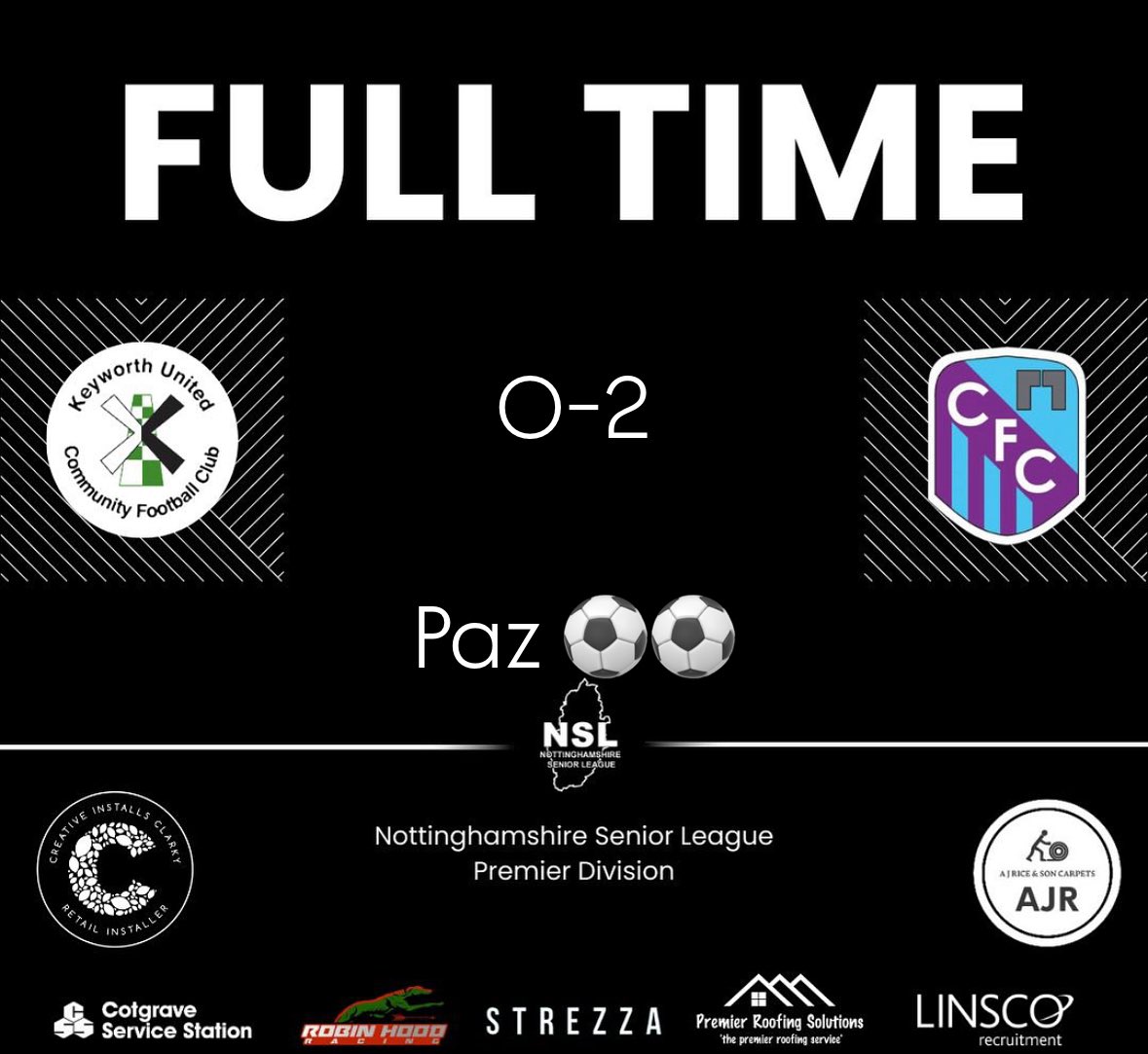 cotgrave_senior's tweet photo. 🟣🔵 it finish’s 0-2 at Three Point Lane 🔵🟣

Cotgrave continue unbeaten and push on. Two clinical finishes from Franco secures the victory.

@NottsSeniorLge @NottsFA @EnglandFootball @GRPlusUK https://t.co/cpN25mzzdm