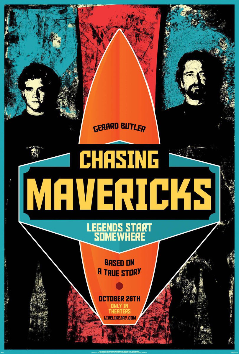 FilmNewsNos's tweet photo. 🎬MOVIE HISTORY: 12 years ago today, October 26, 2012, the movie ‘Chasing Maverick’ opened in theaters!
#JonnyWeston #GerardButler #ElisabethShue #AbigailSpencer #LevenRambin #GregLong #PeterMel #ZachWormhoudt #DevinCrittenden #TaylorHandley #CurtisHanson #MichaelApted https://t.co/VYho4dzix5