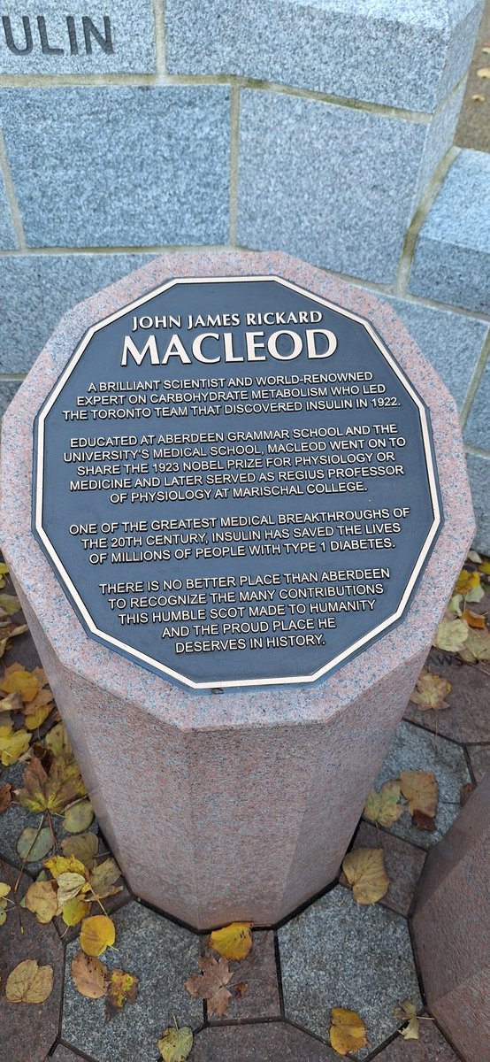 BuckieHighHiMS's tweet photo. Doorstep Explorer in Mrs McP.'s home city. Every day is a school day. Never knew this about JRR McLeod who led the team that discovered insulin. https://t.co/spIcF1GmGX