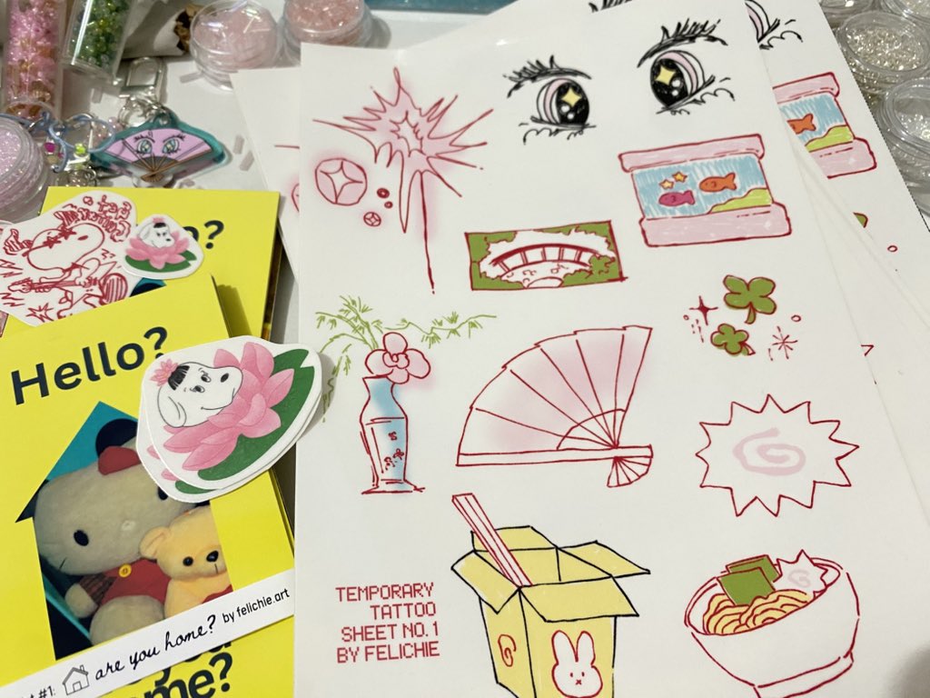 Launching my shop and my mom’s 🏠🪷 SUMEI HOUSE tmrw at sticker con 🩷