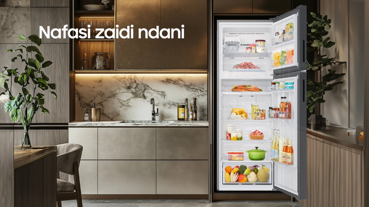 SamsungMobileTz's tweet image. Gundua siri ya friji isiyo na msongamano kwa teknolojia ya SpaceMax™, inayokupa nafasi zaidi ya kuhifadhi huku ikikusaidia kutumia nishati kwa ufanisi.

Jifunze zaidi: spr.ly/6011q453V

#Samsung #SamsungRefrigerator