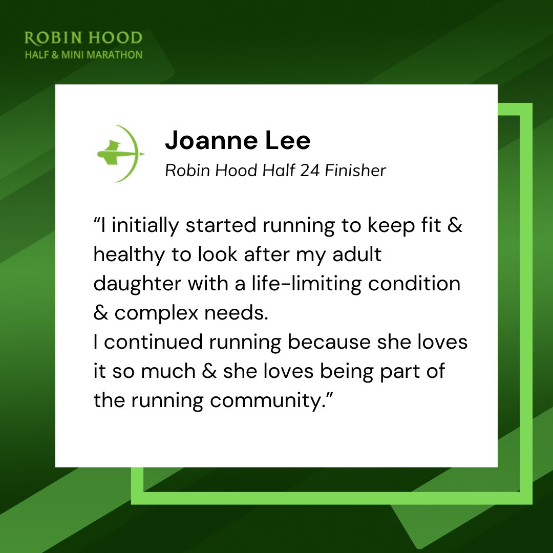RobinHoodHalf's tweet photo. We love hearing the unique stories that bring each of our runners to the start line ❤️ 

Sign up for 2025 now via the link below 🔗

#RobinHoodHalfMarathon #RunWithPurpose #RunnersStories #halfmarathon #halfmarathoner https://t.co/O0mORCHLBZ