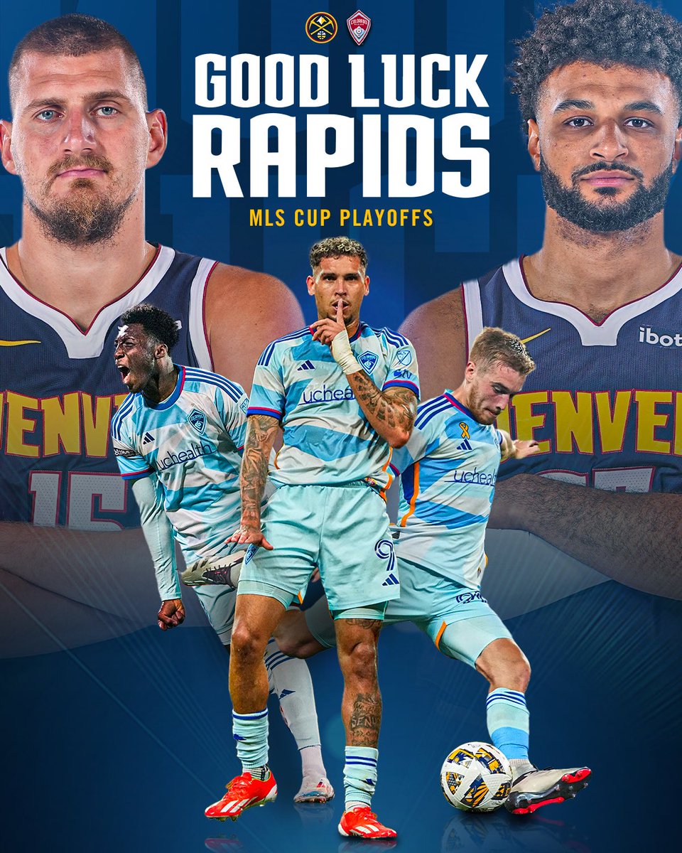 nuggets's tweet photo. Time for playoff soccer ‼️

Good luck, @ColoradoRapids! https://t.co/kTGjC4Xglr