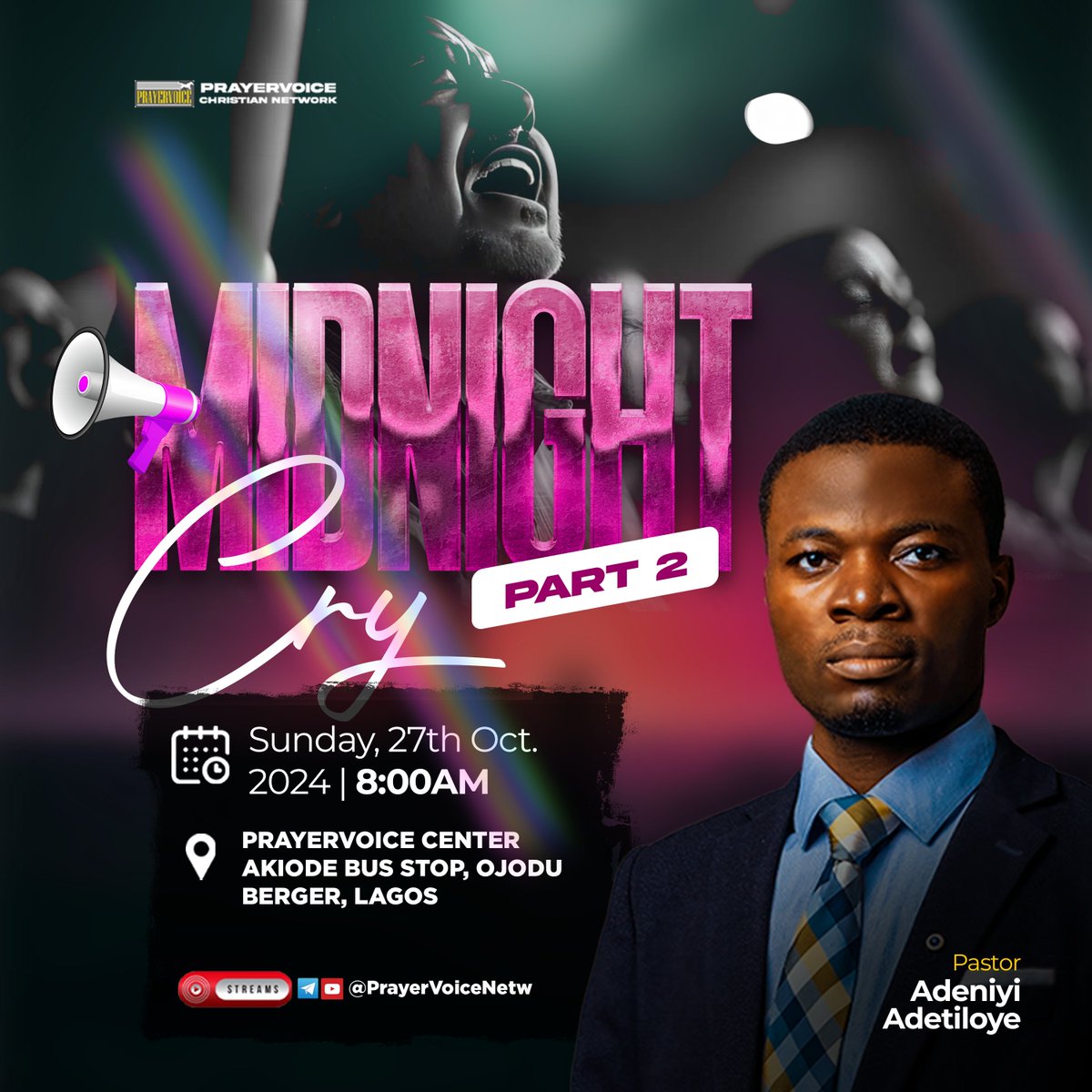 WeAreTDCI's tweet photo. We continue tomorrow #MidnightCry - Part 2!

Join us!

#SundayService #RevivalMeeting https://t.co/BDdanGhuR3