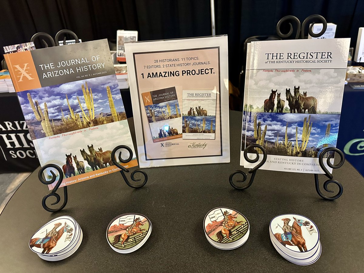 Kentucky Historical Society (@kyhistsoc) on Twitter photo If you’re at the #SHA2024 or #WHA2024 - stop by the SHA exhibit hall and see <a href="/KyHistSoc/">Kentucky Historical Society</a> & <a href="/AZHistSociety/">Arizona Historical Society</a>. We have an exciting joint special issue and limited addition swag. Stop by and say hi! #horses #Gilamonster #twitterstorians If you’re at the #SHA2024 or #WHA2024 - stop by the SHA exhibit hall and see <a href="/KyHistSoc/">Kentucky Historical Society</a> & <a href="/AZHistSociety/">Arizona Historical Society</a>. We have an exciting joint special issue and limited addition swag. Stop by and say hi! #horses #Gilamonster #twitterstorians