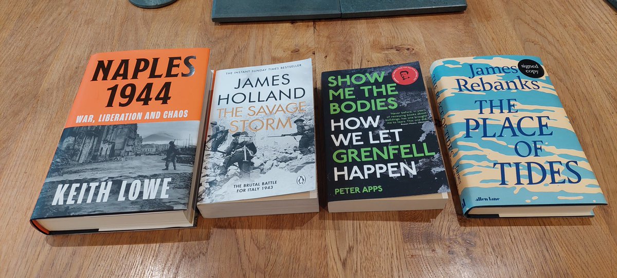 Cyclefree (@cyclefree2) on Twitter photo <a href="/herdyshepherd1/">James Rebanks</a> <a href="/KeithLoweAuthor/">Keith Lowe</a> <a href="/PeteApps/">Peter Apps</a> <a href="/James1940/">James Holland</a> <a href="/FredsBookshop/">Fred's Bookshop</a>
Today's shopping.
Not quite sure what the common theme here is, other than that they're all great writers & interesting topics. Oh - & from a great independent local bookshop.
Autumn evening reading sorted. <a href="/herdyshepherd1/">James Rebanks</a> <a href="/KeithLoweAuthor/">Keith Lowe</a> <a href="/PeteApps/">Peter Apps</a> <a href="/James1940/">James Holland</a> <a href="/FredsBookshop/">Fred's Bookshop</a>
Today's shopping.
Not quite sure what the common theme here is, other than that they're all great writers & interesting topics. Oh - & from a great independent local bookshop.
Autumn evening reading sorted.