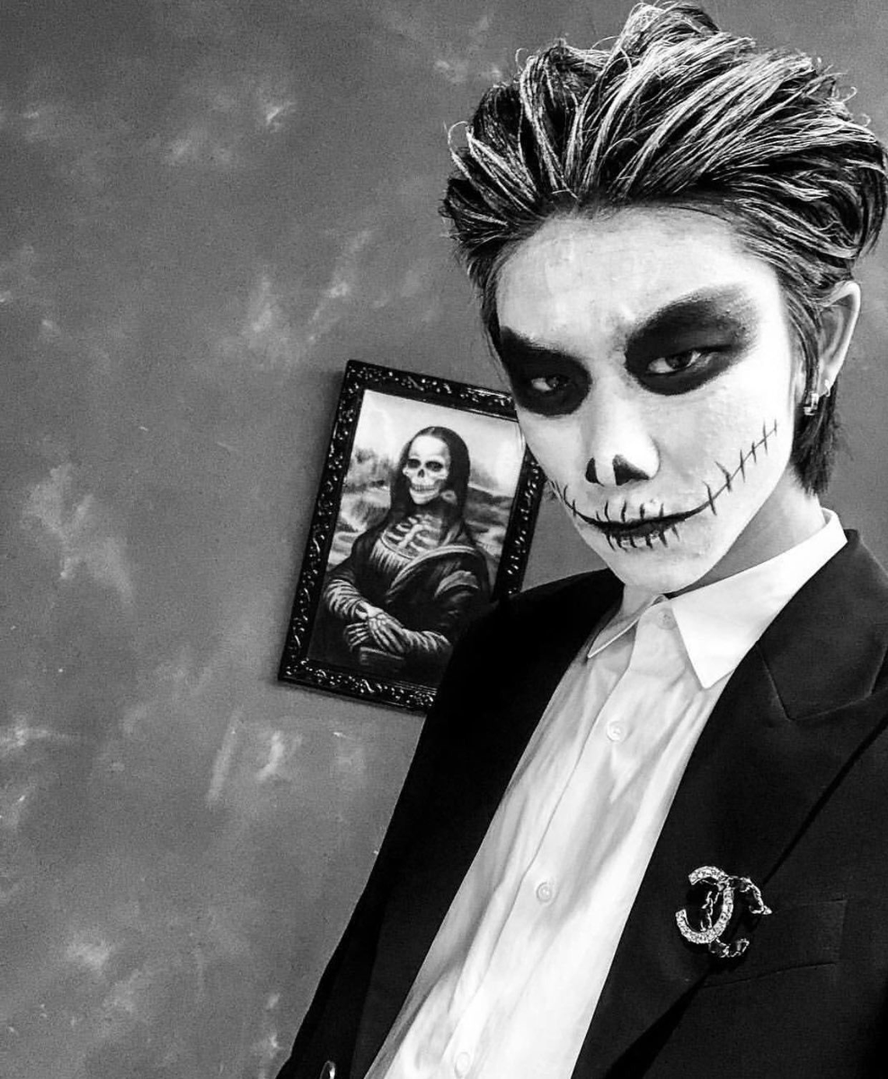 snowkhoshi's tweet photo. minghao from seventeen as jack skellington https://t.co/2kgGYxvnKE