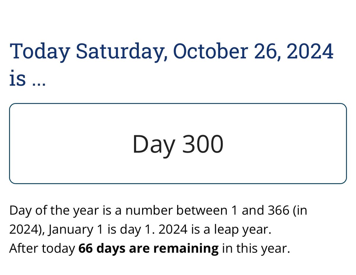 shontellyoga4U's tweet image. Saturday October 26 is day 300 day of 2024 #LeapYear 

I’m joyful &amp;amp; grateful for all that God has done for me, my daughter, family &amp;amp; friends. 
We’ve loss some family members &amp;amp; friends BUT GOD has remain steady in my mind, body &amp;amp; soul. 
Hallelujah‼️
Enjoy yo~next 66 days of 2024.