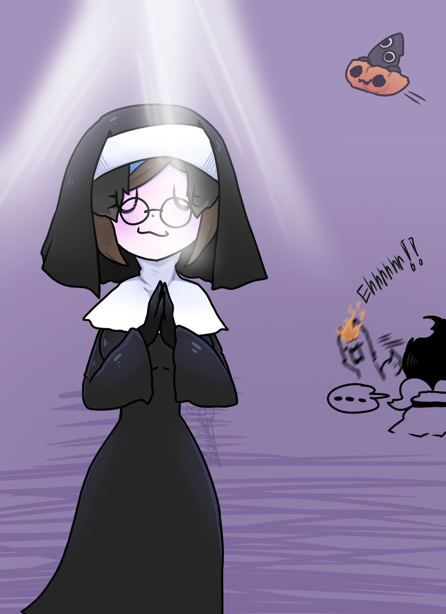 FluffySero's tweet image. Foxy in Halloween with.......holy costumes.....
*Sound undead burning