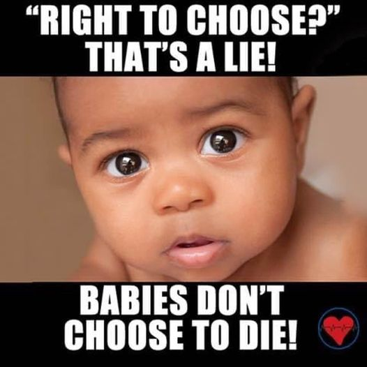 PecanC8's tweet photo. A baby may be in your body but it is NOT your body.
Reproductive freedom does not give you the right to k*ll another human being. Abortion is not healthcare, it is m*urder. There is no other way to look at this.
You are here because your mother chose life. https://t.co/LsgiGTqjJU
