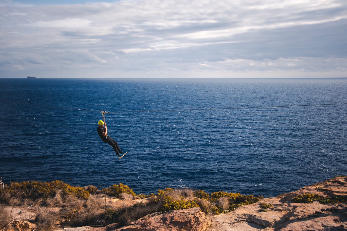 0xRogueAlpha's tweet photo. POV: when you ask riders not to do risky sports during their free time... ⚠️

Also us: Zip line session during our training camp in Malta🧗‍♂️

Enjoying some spectacular days at Visit Malta , where team buildings become a fundamental value 🏝️🙌🇲🇹

📸 @mauri_borserini https://t.co/Q4gaY6OhRe