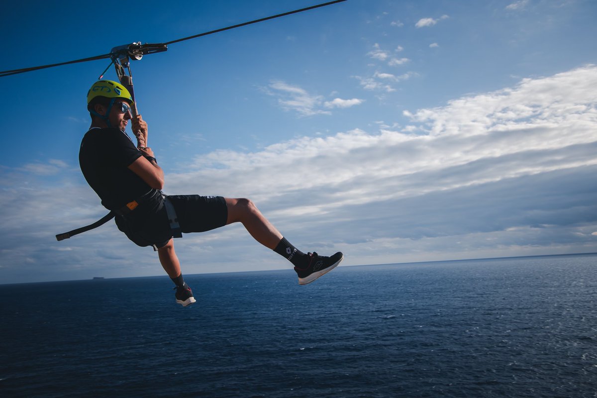 0xRogueAlpha's tweet photo. POV: when you ask riders not to do risky sports during their free time... ⚠️

Also us: Zip line session during our training camp in Malta🧗‍♂️

Enjoying some spectacular days at Visit Malta , where team buildings become a fundamental value 🏝️🙌🇲🇹

📸 @mauri_borserini https://t.co/Q4gaY6OhRe