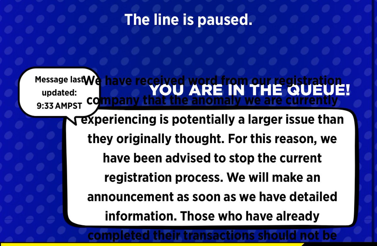 Alpha_Ryvius's tweet photo. @Comic_Con 

What about those that lost their spots in line due to this colossal clusterfuck.  Do we get our original spots back? Or are we just 💩 out of luck?  This isn’t fair to us

#sdcc #comiccon #openregistration #sdcc2025 #sandiegocomiccon #comiccon2025 https://t.co/hH4ib7977m