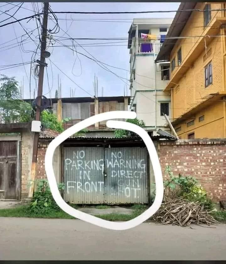 VekhoPringa's tweet photo. Whoever wrote this meant business… and a little comedy! #NoParkingHumor #GarageGuardians" https://t.co/H8HE8fjcl3