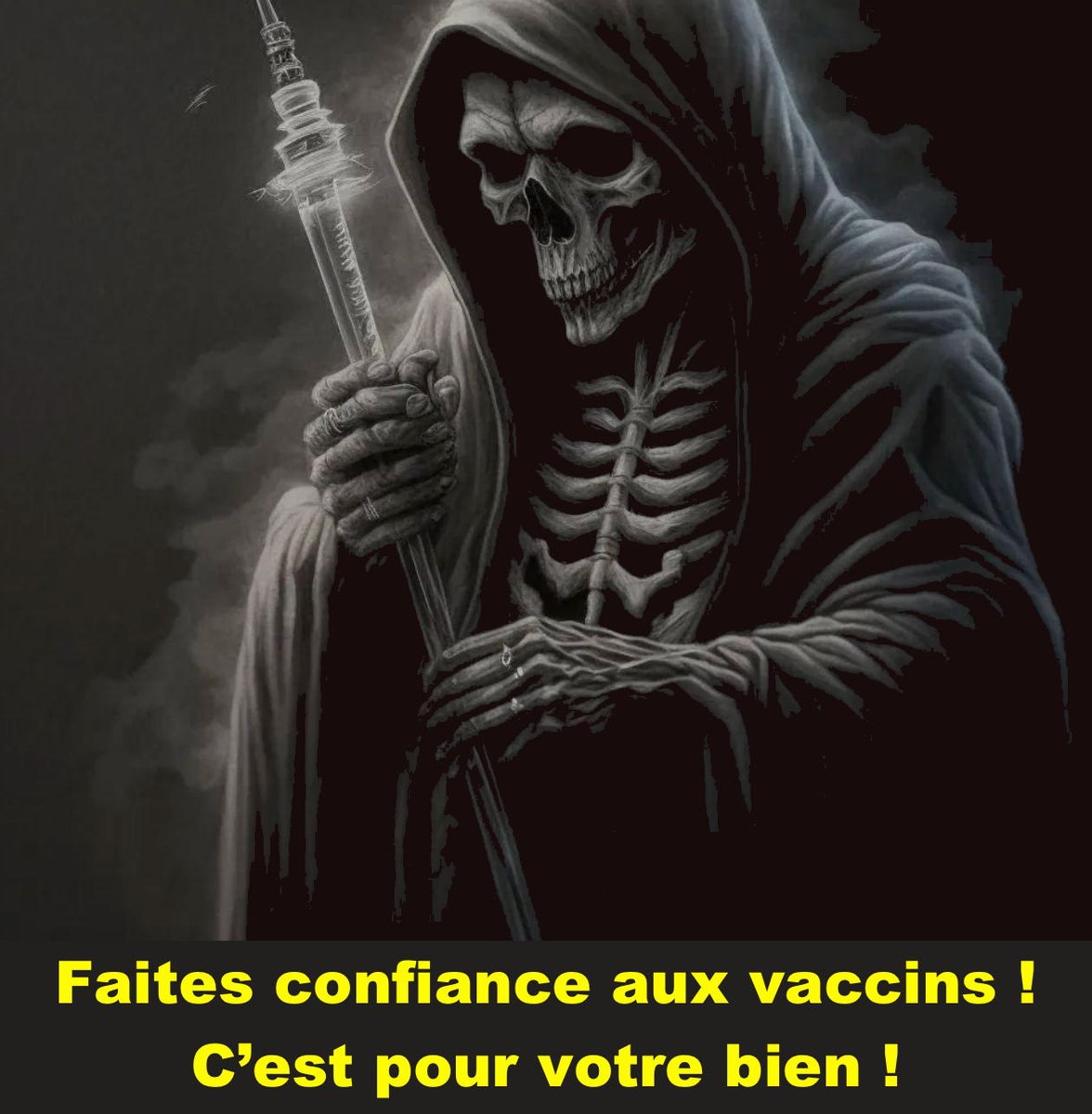 DocteurPEB1's tweet photo. Rappel :
En 2022, année de la fin de l'épidémie COVID, après 150 millions d'injections "vaccinales" en France
d'après l'INSEE il y a 53 800 morts DE PLUS en France que en 2020, année de l'épidémie SANS aucun vaccin ni aucun traitement autorisé !
Si vous avez plus de 50 de QI
la cause parait évidente !
Et en 2024 PERSONNE n'en parle dans les merdias !
Sujet INTERDIT !
Même les journaliste de CNews l'ont reconnu : "Il nous est INTERDIT de critiquer les vaccins !"
A votre avis ?