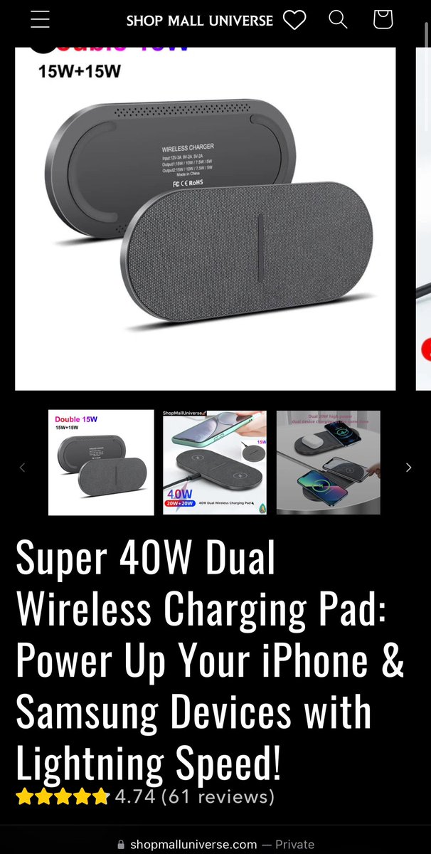 ShopMUniverse's tweet photo. Hot Item Alert 🚨 
Wireless Charging Pad🔋

https://t.co/GpzRIpEjEo

#OnlineStore #shopping #shoppingonline https://t.co/7aKiMSYkOV