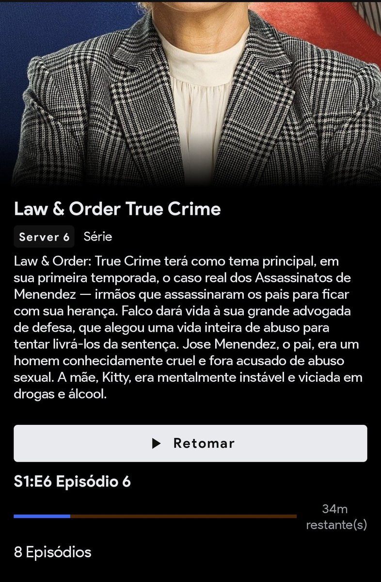 acarly_'s tweet photo. O aplicativo se chama "Telinha", pra quem quer assistir Law &amp; Order: True Crime 

#JusticeForErikAndLyle #LawAndOrder #gushalper https://t.co/0XUJ1eHbEo