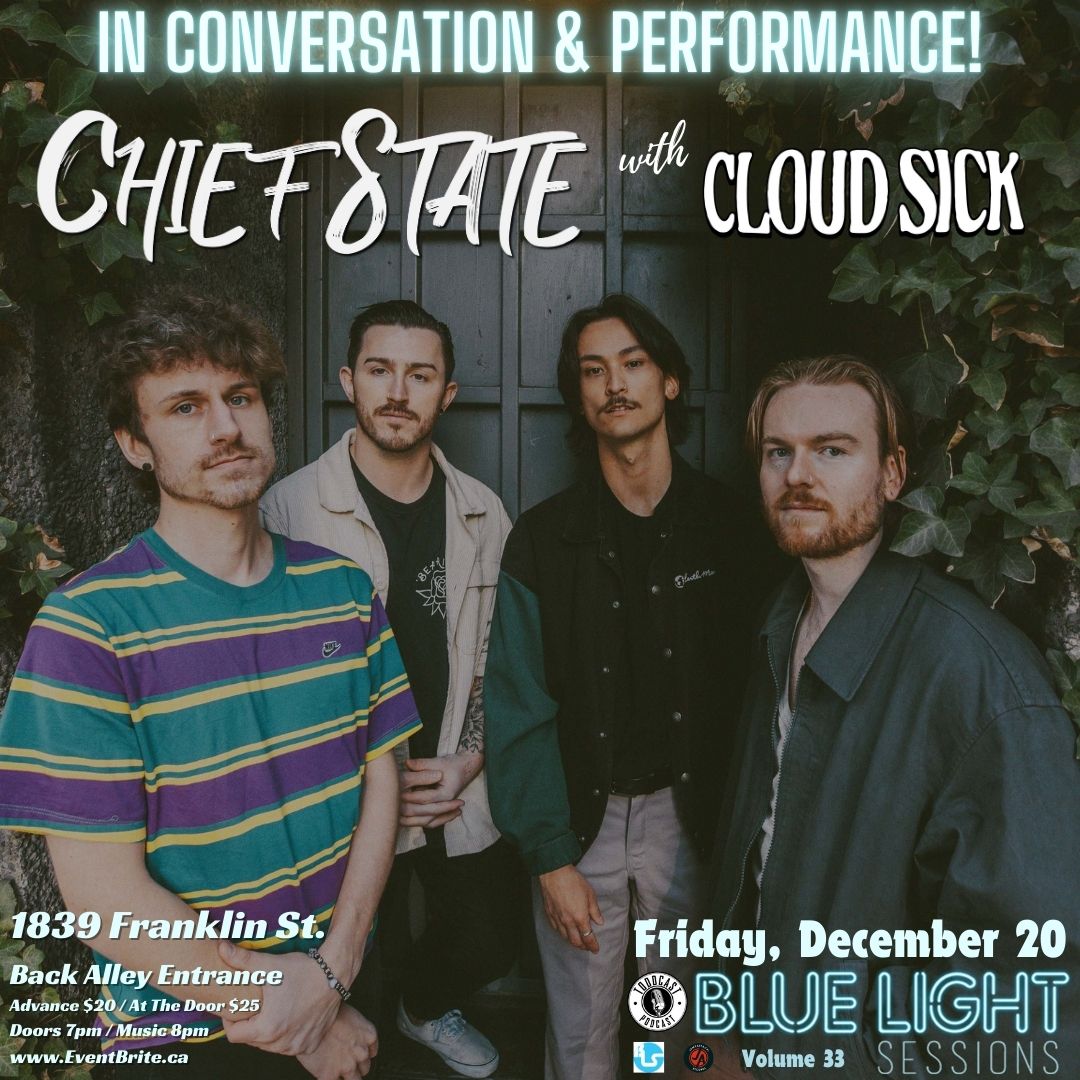 Todd Hancock (@toddcastpodcast) on Twitter photo Friday, December 20 #BlueLightStudio #TCPC <a href="/BLSVancouver/">Blue Light Studio</a> VOLUME 33 with @Chief_State & Cloud Sick!
#Intimate performances and a Q&A! Doors 7p, show 8p. Full bar available for 19+.
SPACE IS LIMITED TO 60 PEOPLE! ecs.page.link/u3tVy Friday, December 20 #BlueLightStudio #TCPC <a href="/BLSVancouver/">Blue Light Studio</a> VOLUME 33 with @Chief_State & Cloud Sick!
#Intimate performances and a Q&A! Doors 7p, show 8p. Full bar available for 19+.
SPACE IS LIMITED TO 60 PEOPLE! ecs.page.link/u3tVy