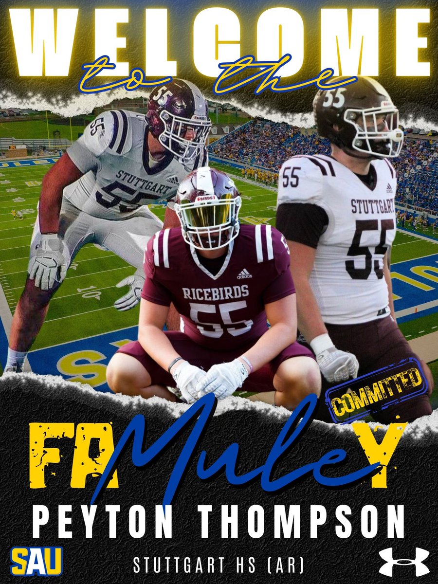 Peyton Thompson (@peytont2025) on Twitter photo After long consideration and conversation with coaches and family I’m very blessed to be able to further my academic and athletic career by committing to The University Of Southern Arkansas University💛💙<a href="/CoachBradSmiley/">Brad Smiley</a> <a href="/CoachPond53/">Coach Pond</a> <a href="/ArRecruitingGuy/">Richard Davenport</a> <a href="/ARPrepSports/">Arkansas Prep Sports</a> <a href="/PrepRedzoneAR/">Prep Redzone Arkansas</a> After long consideration and conversation with coaches and family I’m very blessed to be able to further my academic and athletic career by committing to The University Of Southern Arkansas University💛💙<a href="/CoachBradSmiley/">Brad Smiley</a> <a href="/CoachPond53/">Coach Pond</a> <a href="/ArRecruitingGuy/">Richard Davenport</a> <a href="/ARPrepSports/">Arkansas Prep Sports</a> <a href="/PrepRedzoneAR/">Prep Redzone Arkansas</a>