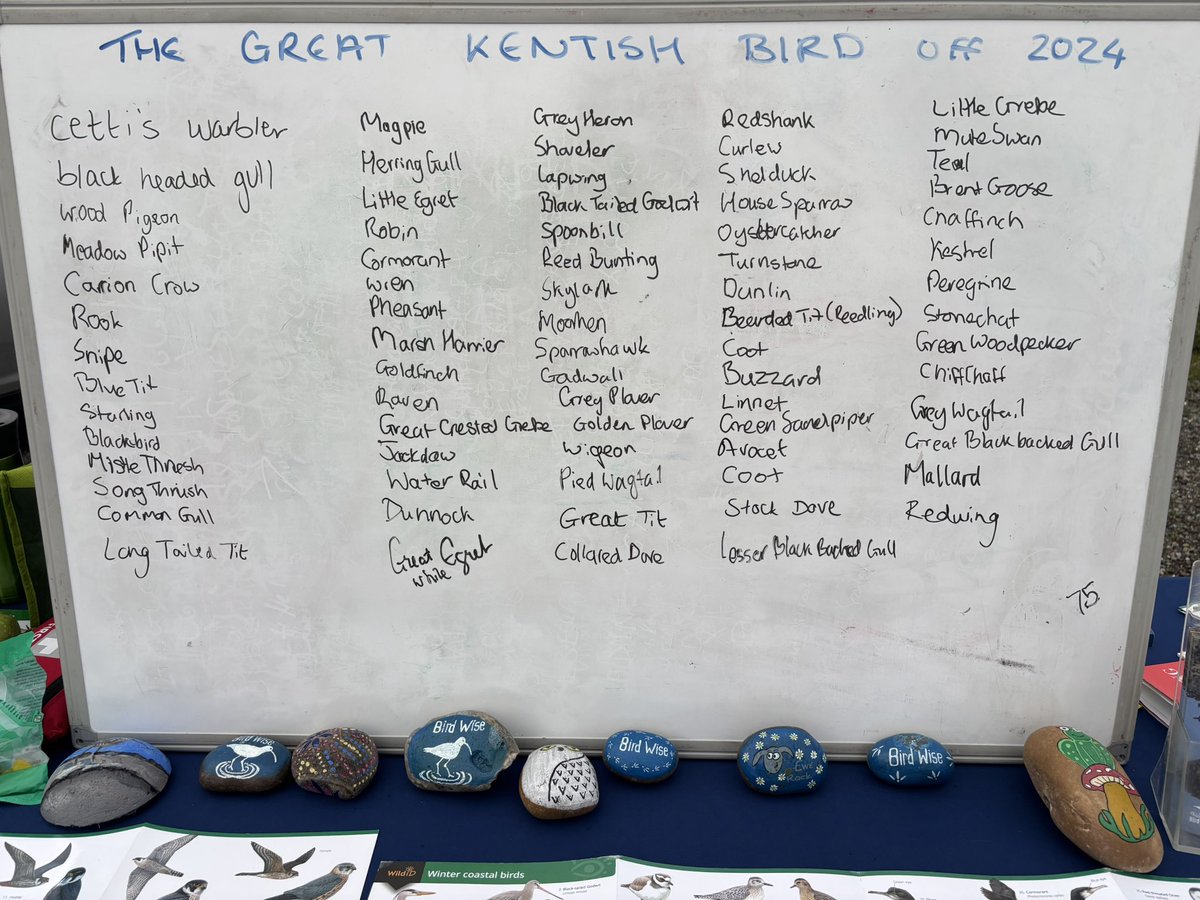 Birdwisenk's tweet photo. The final scores on the doors are 🥁🥁
⬇️
⬇️
⬇️
North Kent 75
East Kent 81 🏆👏🎉🥳
Congratulations @BirdWiseEK you keep the trophy 🏆 for another year
Massive Thanks 🙏🏻 to everyone who got involved and helped spot so many amazing birds today 😀
#birdwise #kent #birding #gcbw https://t.co/Vm9fe6LV4D