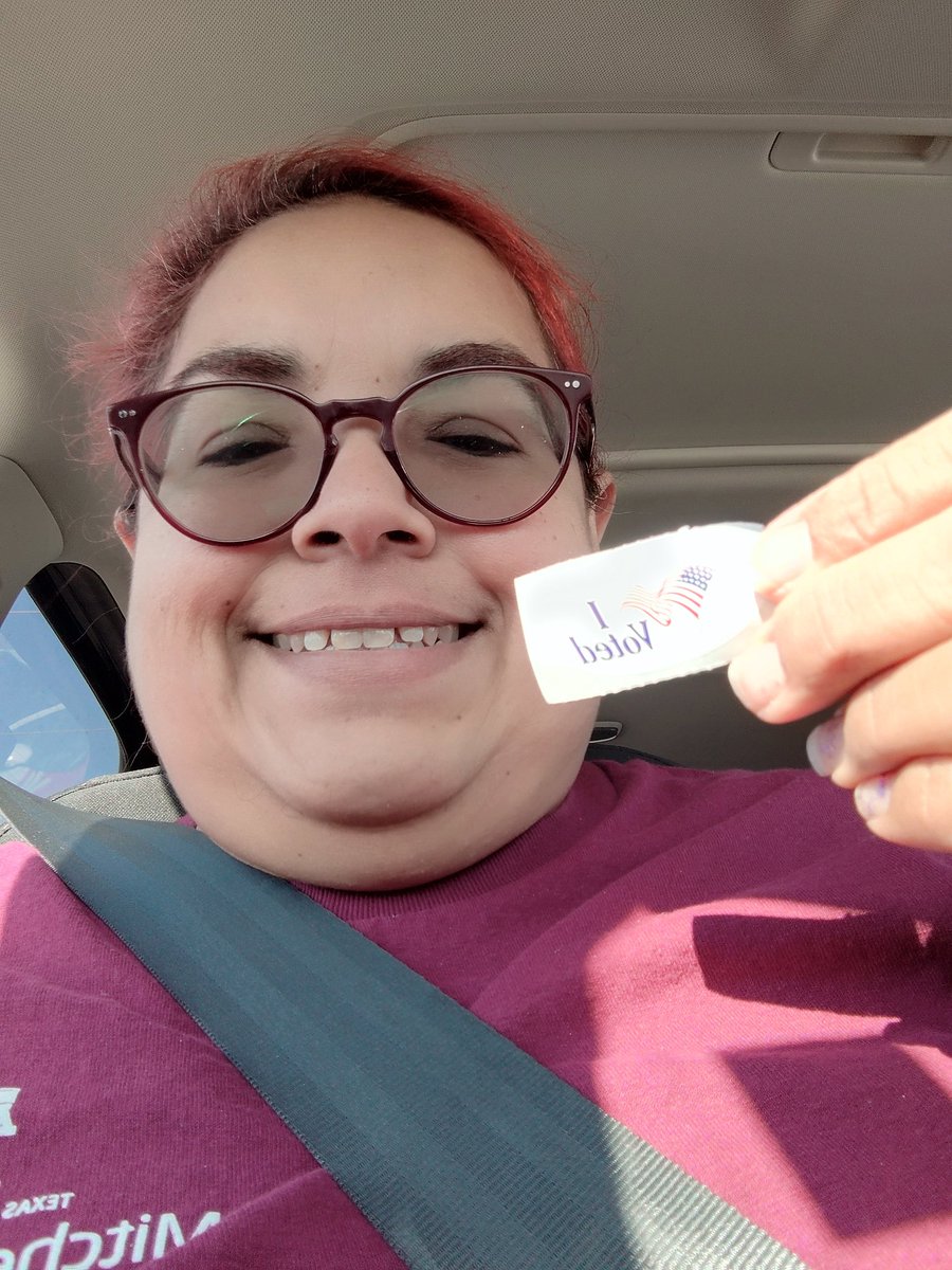 Exercising my right to vote.