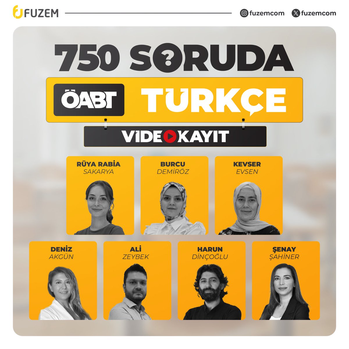 (2025) ÖABT Türkçe Hazırlıkta Hayallerine Giden Yolda FUZEM Hep Yanında!
ÖABT Türkçe Öğretmenliği “Video Kayıt” Programlarımızdaki Premium Avantajlar Sadece fuzem.com’da!

#fuzem #farklıuzem #türkçe #kpss #öabt #meb #öğretmenlik #öabttürkçe